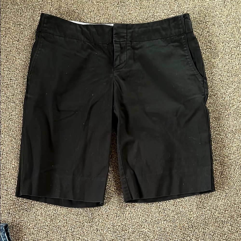 GAP Black Bermuda Shorts Tailored Cotton Blend